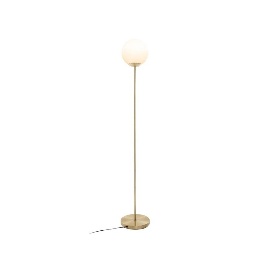 Dekoracja Domu Lamp Lattiavalaisin pyöreällä varjostimella, metallia, kultaa, 134 cm