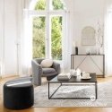 Dekoracja Domu Lamp Floor lamp with round shade, metal, gold, 134 cm