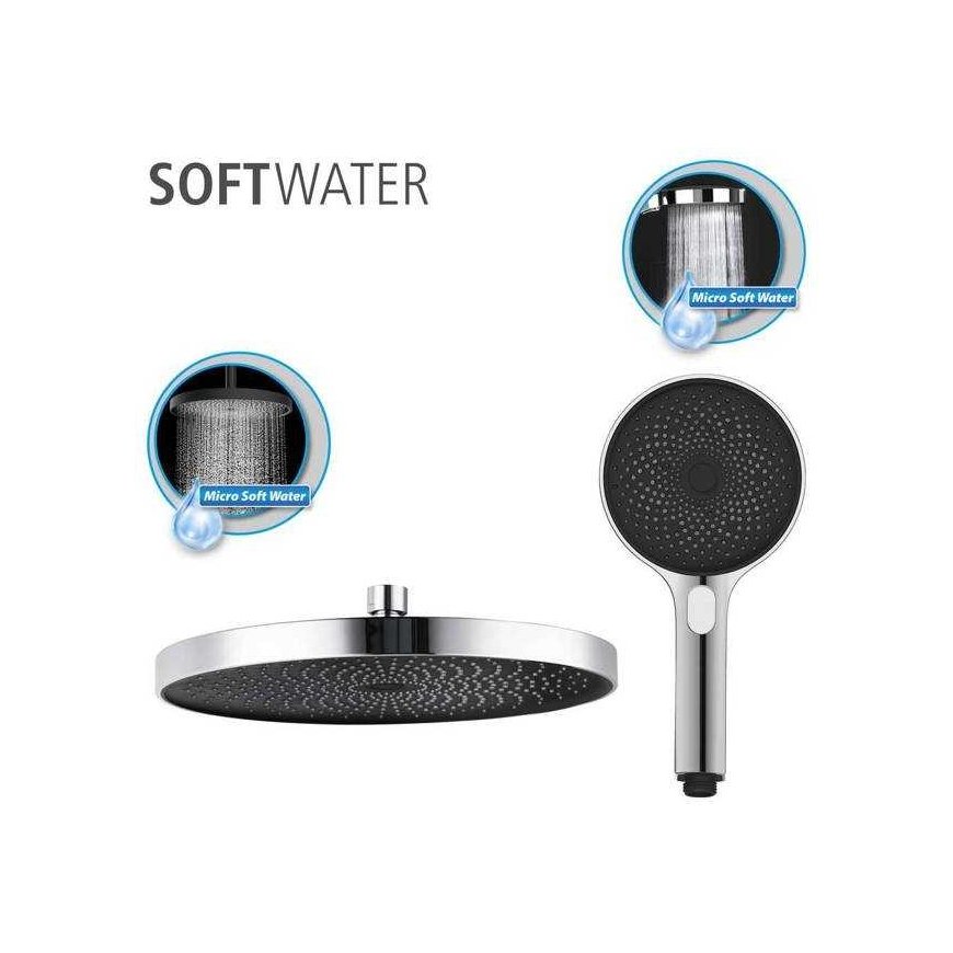 Invena Dušo komplektas su lietaus dušu, Softwater funkcija, WENKO – 2