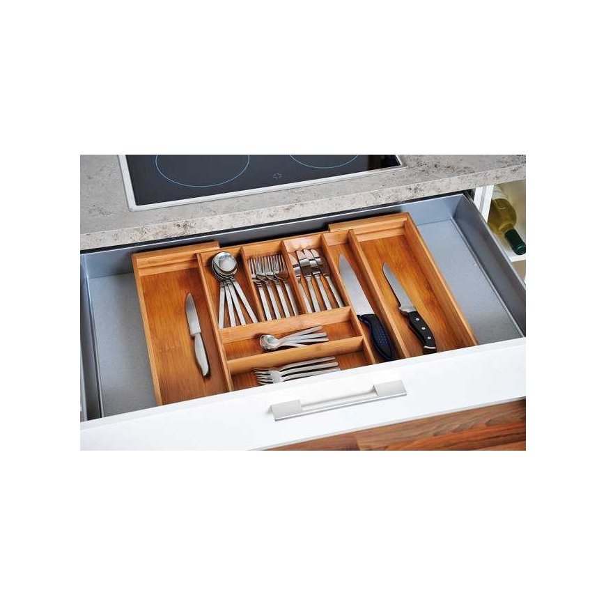 Insert Cutlery insert adjustable, 35-58 cm, bamboo, KESPER – 3