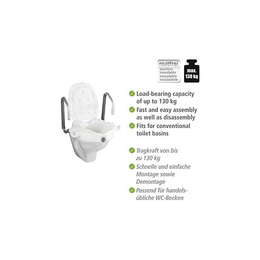 4World Secura Secura WENKO toilet seat with handles load capacity 130 kg – 3