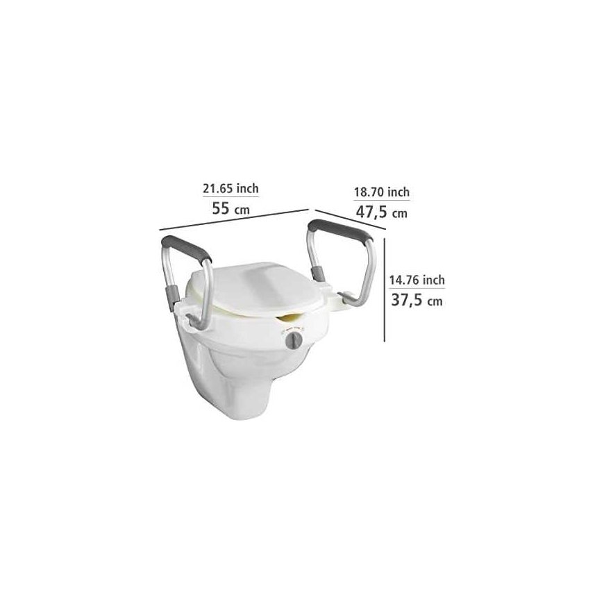4World Secura Secura WENKO klozeto sėdynė su rankenomis apkrova 130 kg – 4