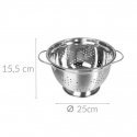 Stainless steel colander practical kitchen helper 25 cm diameter 2 comfortable handles Stainless steel colander practical kitchen helper 25 cm diameter 2 comfortable handles