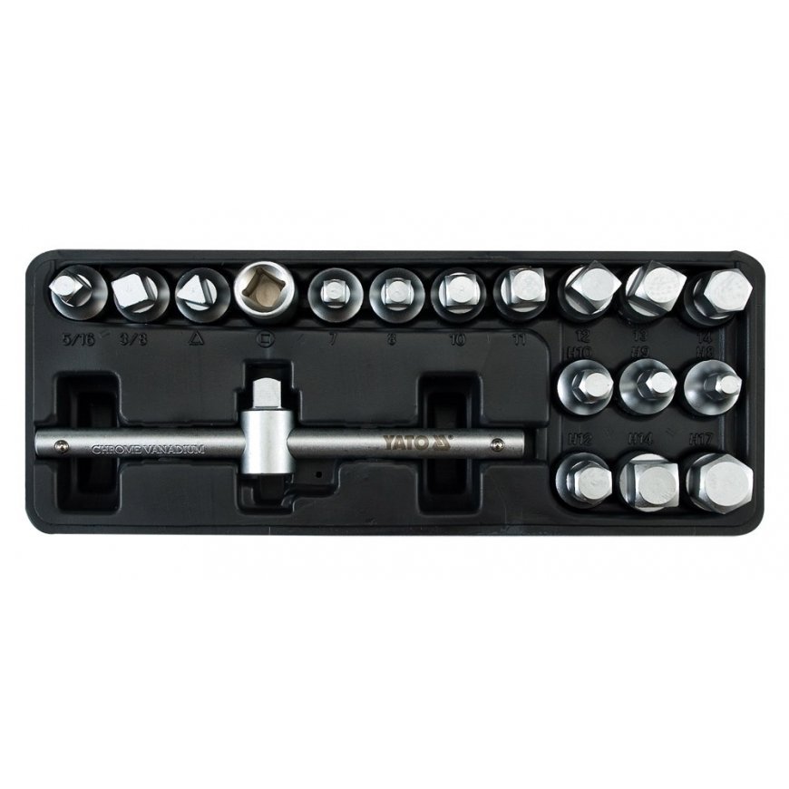 Yato YT-0599 uzmavas uzgriežņatslēga Uzgriežņatslēgu komplekts 18 pcs