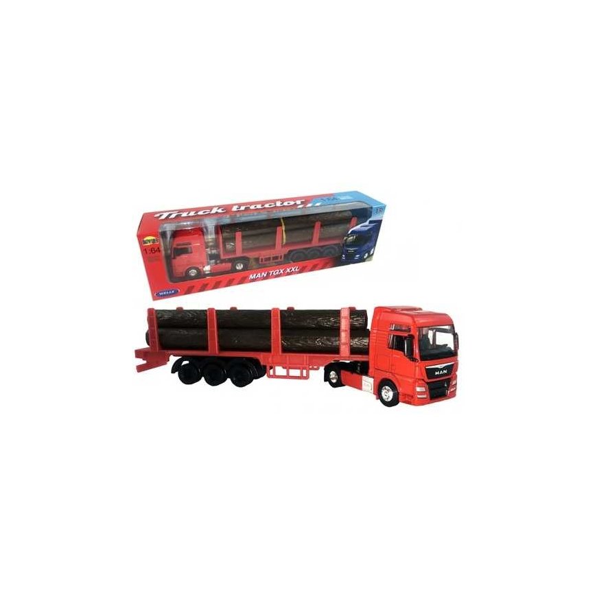 WELLY 1:64 kuorma-auto MAN TGX puulla 68013 58034 – 2