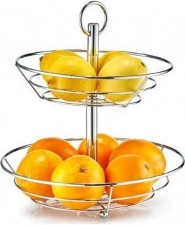 Zeller Zeller, 2-tier metal fruit basket, 26x29cm