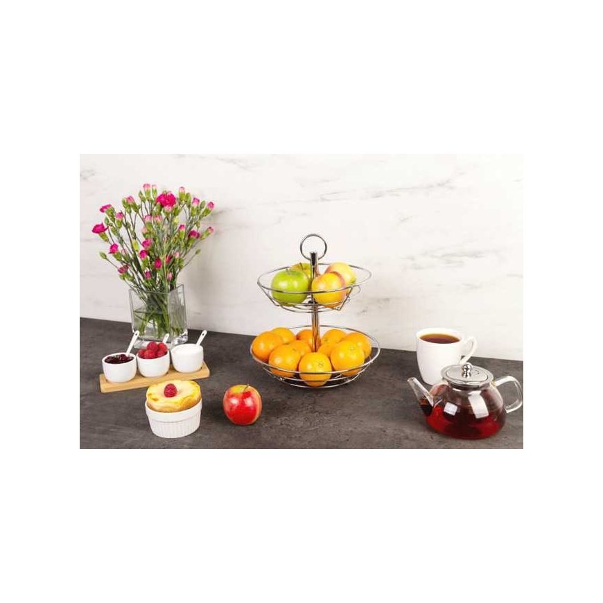 Zeller Zeller, 2-tier metal fruit basket, 26x29cm – 3
