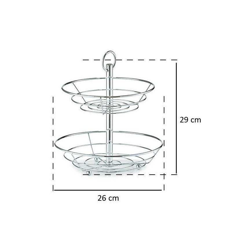 Zeller Zeller, 2-tier metal fruit basket, 26x29cm – 5