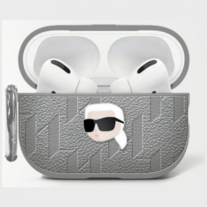 Karl Lagerfeld Monogram Karl Head Case AirPods 4:lle hopea – 2