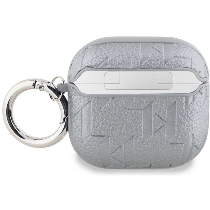 Dėklas Karl Lagerfeld Monogram Karl Head do AirPods 4 sidabrinė – 4