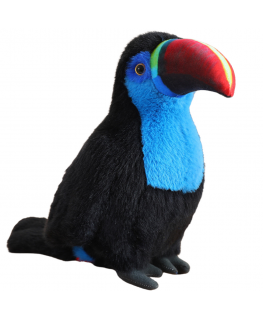 Lean Toys Pliušinis Toucan Bird pliušinis žaislas talismanas Mielas žaislas mėlynas 35cm