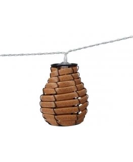 ProGarden Light garland, 10 rattan lights