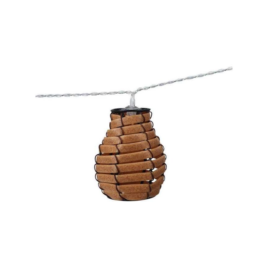 ProGarden Light garland, 10 rattan lights