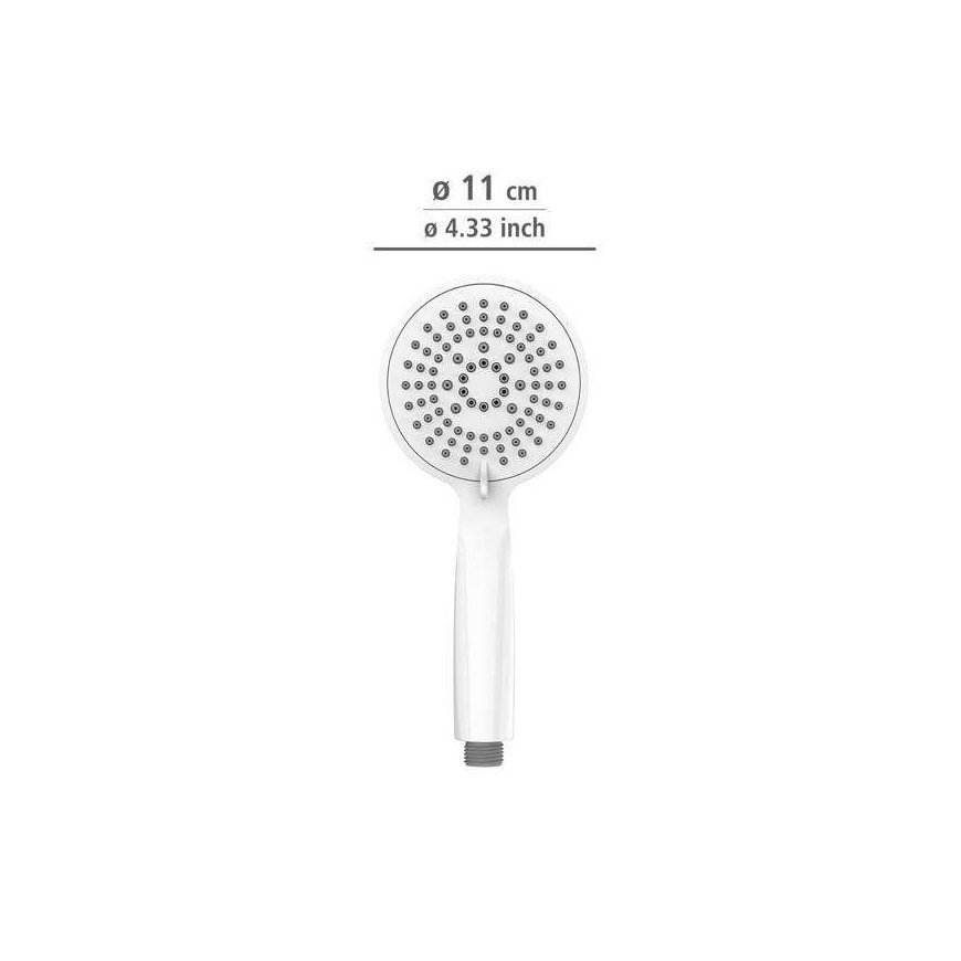 WENKO Young Line shower head Ø 11 cm, 5 sprays, white – 5