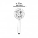 WENKO Young Line shower head Ø 11 cm, 5 sprays, white