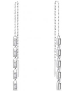 Brilio Silver Brilio Silver Sparkling chain earrings with clear zircons EA1009W