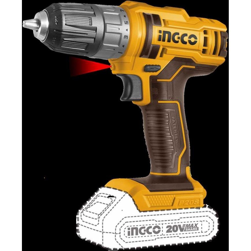 Ingco CDLI20051E Akumuliatorinis suktuvas incl. battery and charger