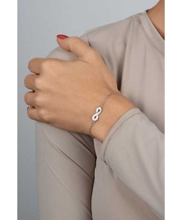 Brilio Silver Silver bracelet with white opal Infinity BRC208W