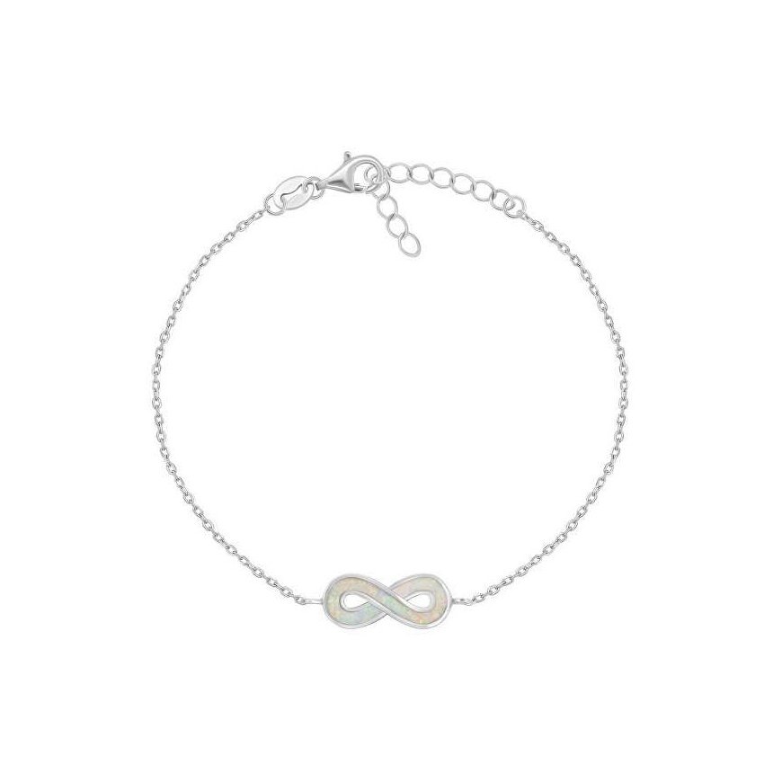Brilio Silver Sidabrinė apyrankė su baltu opalu Infinity BRC208W – 4