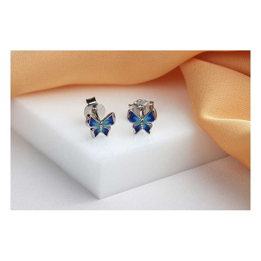 Brilio Silver Charming silver earrings Butterflies EA1104WB – 3