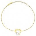 Brilio Silver Elegant gold-plated bracelet with real pearl BRC28Y Brilio Silver Elegant gold-plated bracelet with real pearl BRC28Y