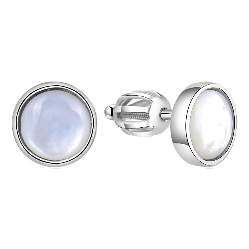 Beneto Silver earrings with mother-of-pearl AGUP1651S