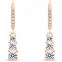 Brilio Silver Luxurious gold-plated earrings with clear zircons EA1012R