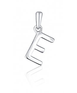 JVD Minimalist silver letter "E" pendant SVLP0948XH2000E