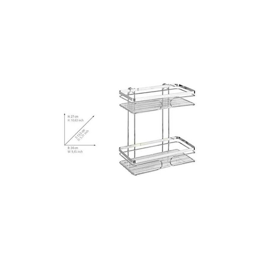 Unit Wenko Premium 20410100 Wall shelf with 2 stainless steel shelves – 2