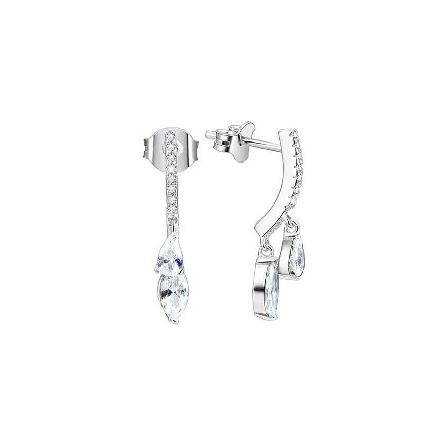 Beneto Silver earrings with crystals AGUP1150