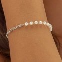 Sagapo Elegant teräsrannekoru suurilla helmillä SHK67 Sagapo Elegant teräsrannekoru suurilla helmillä SHK67