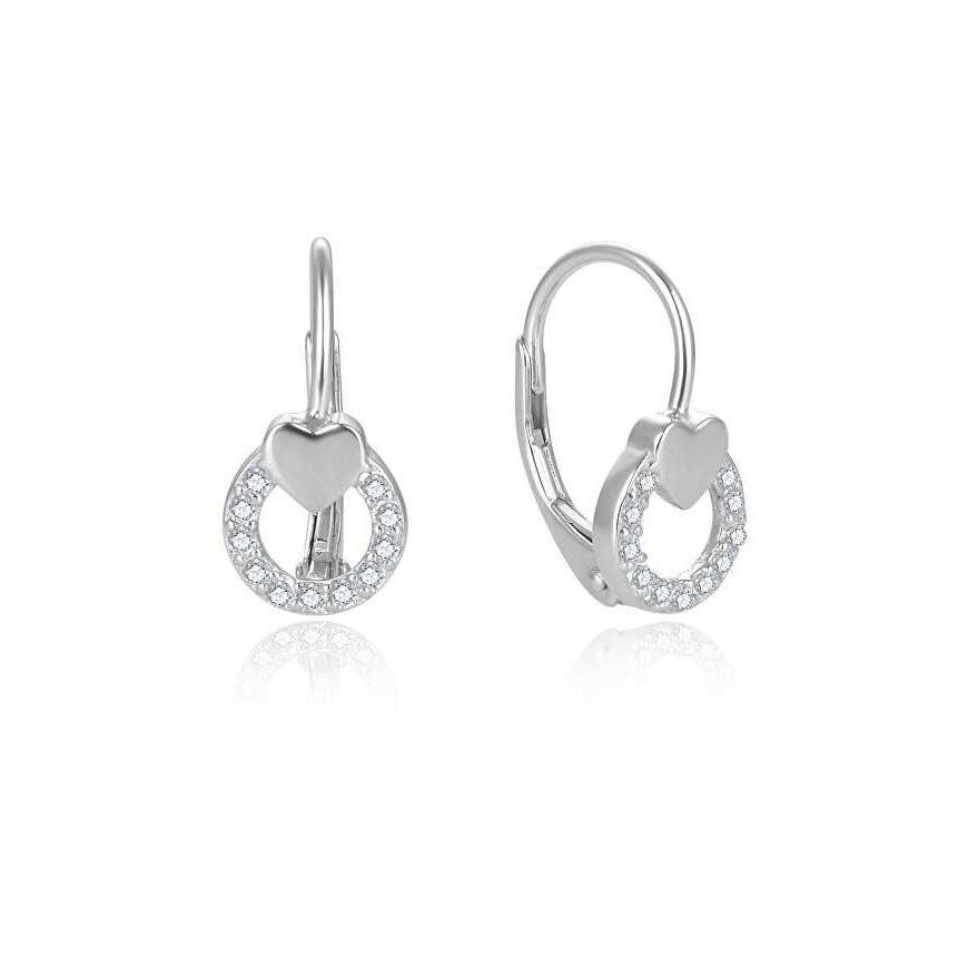 Beneto Gentle silver earrings with heart