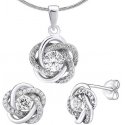 Silvego Silver jewelry set with zircons Rosalyn JJJS0088 (earrings, pendant) Silvego Silver jewelry set with zircons Rosalyn JJJS0088 (earrings, pendant)