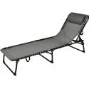 ProGarden Folding Camping Bed TEXTLINE GRAPHITE ProGarden Folding Camping Bed TEXTLINE GRAPHITE