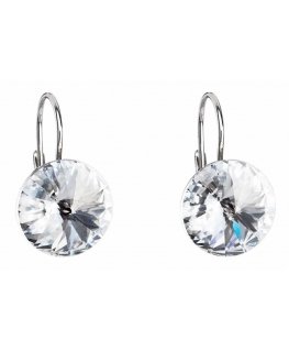 Evolution Group Silver earrings with Swarovski crystals 31106.1