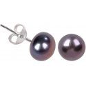Jwl Luxury Pearls Earrings made of real metal blue pearls Jwl Luxury Pearls Earrings made of real metal blue pearls