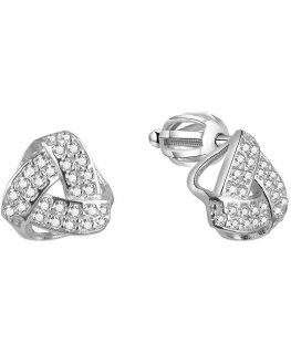 Beneto Silver earrings with zircons AGUP1573S