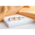 Brilio Silver Gold-plated earrings with freshwater pearls EA1140Y