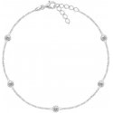 Brilio Silver Brilio Silver Delicate silver anklet with zircons ANK106W Brilio Silver Brilio Silver Delicate silver anklet with zircons ANK106W