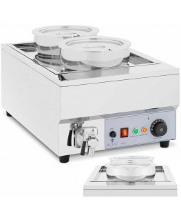 Royal Catering Bain marie electric heater chocolate fondue soup station 1500 W 2 x 7 l