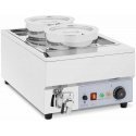 Royal Catering Bain marie elektrinis šildytuvas šokolado fondiu sriubos stotis 1500 W 2 x 7 l Royal Catering Bain marie elektrinis šildytuvas šokolado fondiu sriubos stotis 1500 W 2 x 7 l