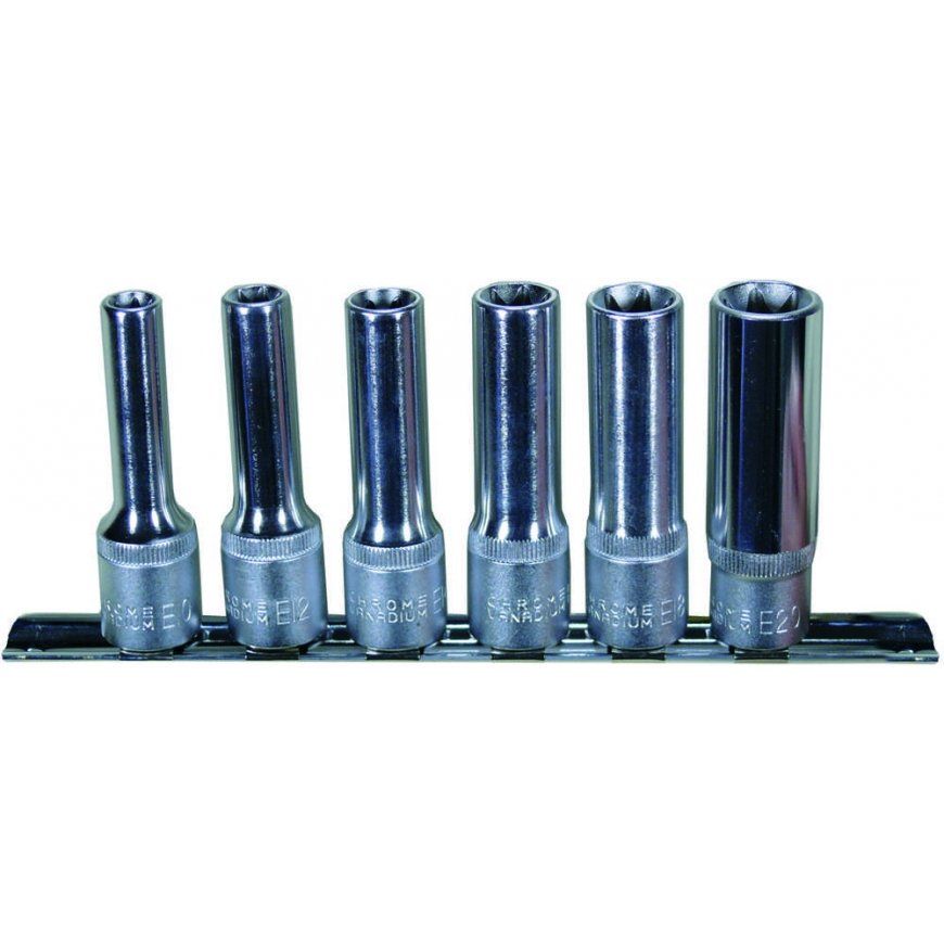 Pistorasiasarja Condor Werkzeug C2106 1/2'' E10-E20 6 kpl.