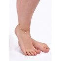 Troli Rose gold plated anklet with heart Troli Rose gold plated anklet with heart