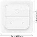 Eglo Connect. Z Wall Switch features a plastic structure in a white finish