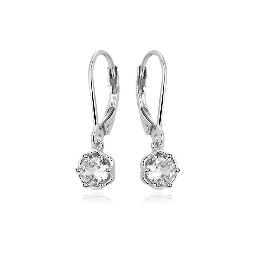 Bennett silver earrings with clear zircons AGUC3340-W
