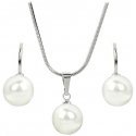 Levien Elegant Pearl White -kaulakoru ja -korvakorusarja Levien Elegant Pearl White -kaulakoru ja -korvakorusarja