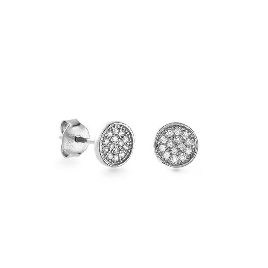 Again Jewelry Silver Stud Earrings with Cubic Zirconia AJNS0021