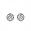Again Jewelry Silver Stud Earrings with Cubic Zirconia AJNS0021