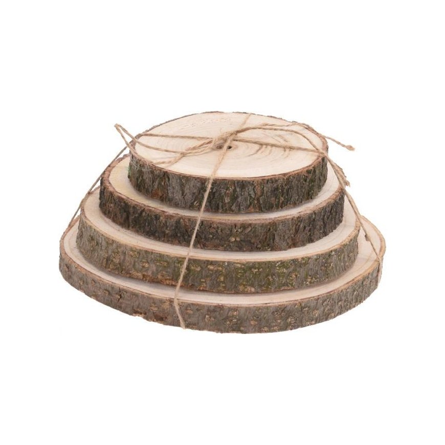 Home Styling Collection PIECES NATURAL puupaneelityynyt, 4 kpl