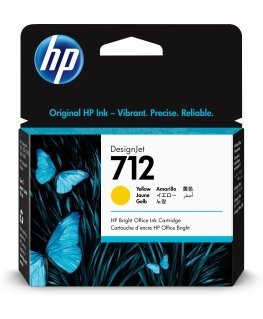 HP 712 keltainen DesignJet -mustepatruuna, 29 ml